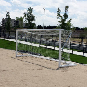 JUEGO PORTERÍAS ALUMINIO FÚTBOL PLAYA 120X100MM TRASLADABLES