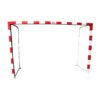 JUEGO PORTERÍAS F.SALA/BALONMANO METÁLICAS  80X80MM ABATIBLES