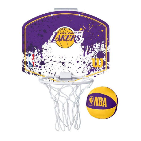 set minicanasta wilson nba team mini hoop lakers SET MINICANASTA WILSON NBA TEAM MINI HOOP LAKERS