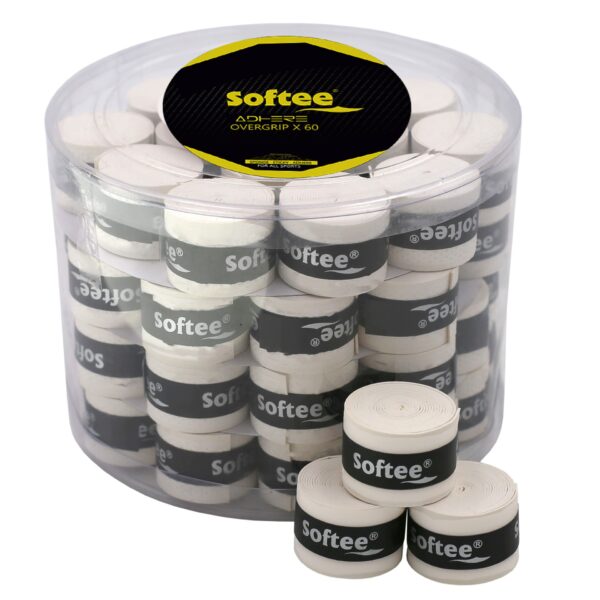 tarro 60 overgrips softee blanco adhere TARRO 60 OVERGRIPS SOFTEE BLANCO ADHERE