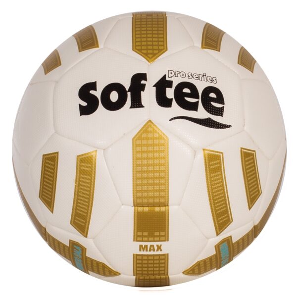 balón fútbol híbrido softee max blanco oro BALÓN FÚTBOL HÍBRIDO SOFTEE MAX