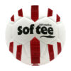 balón fútbol híbrido softee max blanco rojo BALÓN FÚTBOL HÍBRIDO SOFTEE MAX