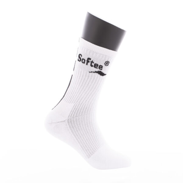 calcetines media caña softee premium blanco negro CALCETINES MEDIA CAÑA SOFTEE PREMIUM