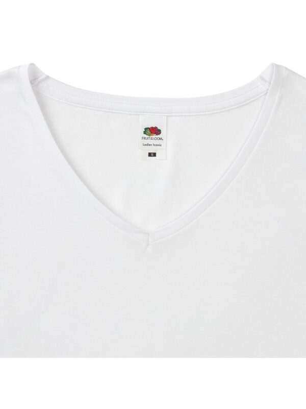 camiseta fruit of the loom ladies iconic 150 v-neck t blanco 1 CAMISETA FRUIT OF THE LOOM LADIES ICONIC 150 V-NECK T