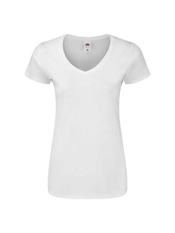 camiseta fruit of the loom ladies iconic 150 v-neck t blanco 3 CAMISETA FRUIT OF THE LOOM LADIES ICONIC 150 V-NECK T