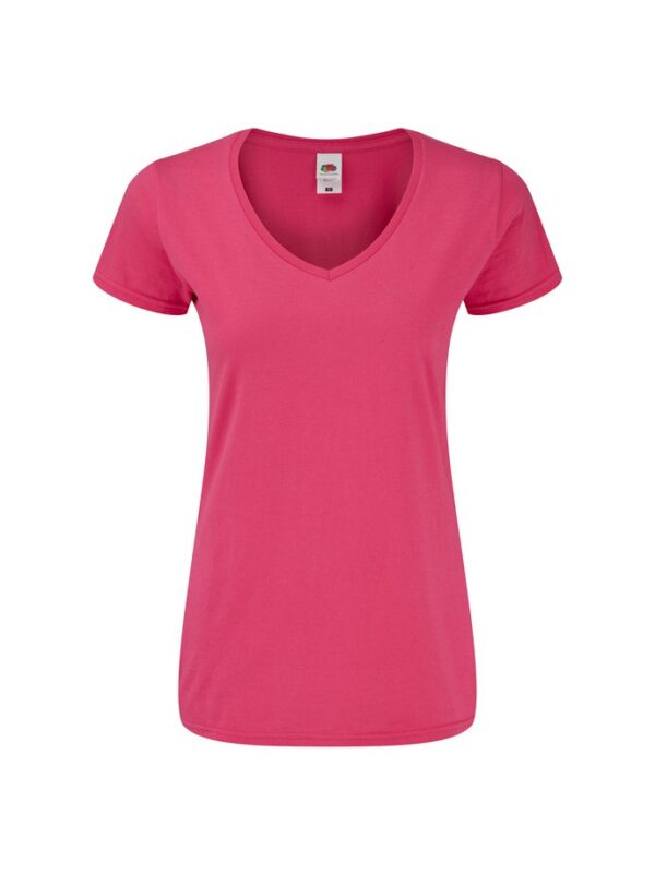 camiseta fruit of the loom ladies iconic 150 v-neck t fucsia CAMISETA FRUIT OF THE LOOM LADIES ICONIC 150 V-NECK T