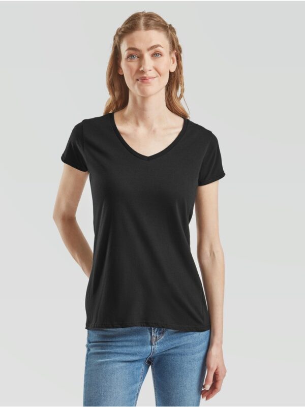 camiseta fruit of the loom ladies iconic 150 v-neck t negro 1 CAMISETA FRUIT OF THE LOOM LADIES ICONIC 150 V-NECK T