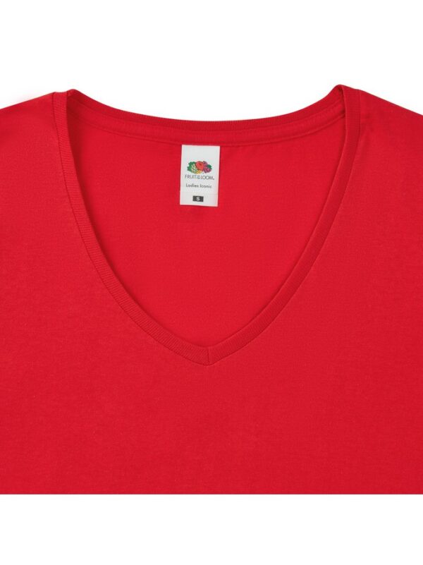 camiseta fruit of the loom ladies iconic 150 v-neck t rojo CAMISETA FRUIT OF THE LOOM LADIES ICONIC 150 V-NECK T