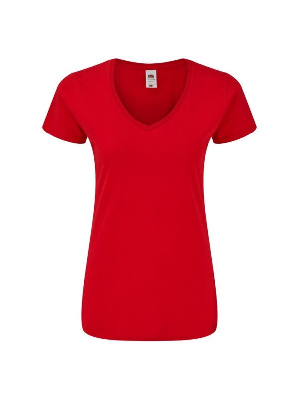 camiseta fruit of the loom ladies iconic 150 v-neck t rojo 3 CAMISETA FRUIT OF THE LOOM LADIES ICONIC 150 V-NECK T