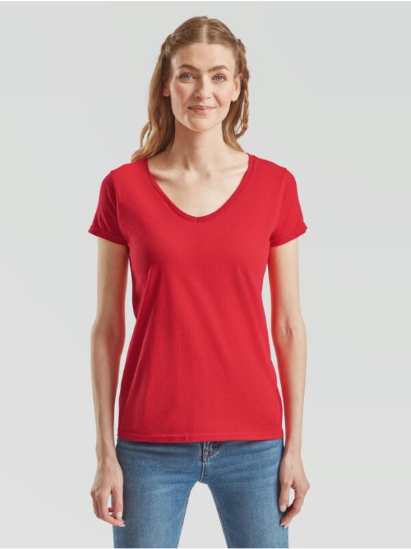 camiseta fruit of the loom ladies iconic 150 v-neck t rojo 4 CAMISETA FRUIT OF THE LOOM LADIES ICONIC 150 V-NECK T