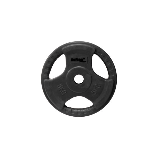 disco caucho con agarre 5 kg negro DISCO CAUCHO CON AGARRE