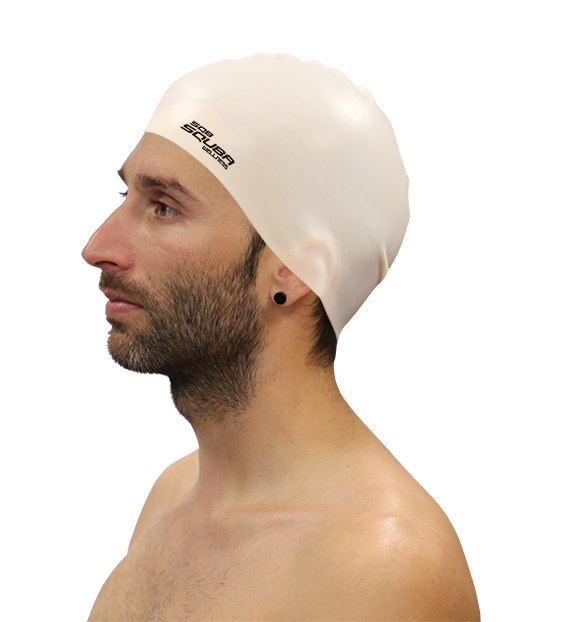 gorro natación silicona squba blanco GORRO NATACIÓN SILICONA SQUBA