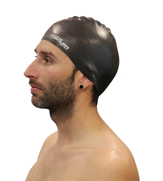 gorro natación silicona squba negro GORRO NATACIÓN SILICONA SQUBA