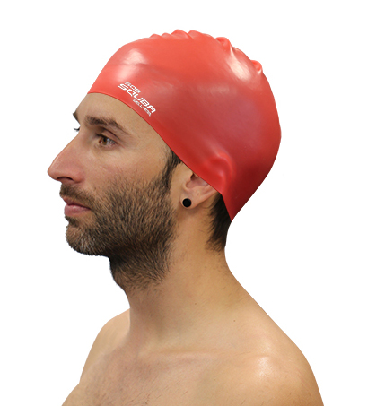 gorro natación silicona squba rojo GORRO NATACIÓN SILICONA SQUBA