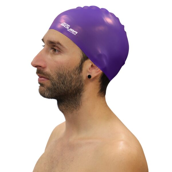 gorro natación silicona squba violeta GORRO NATACIÓN SILICONA SQUBA