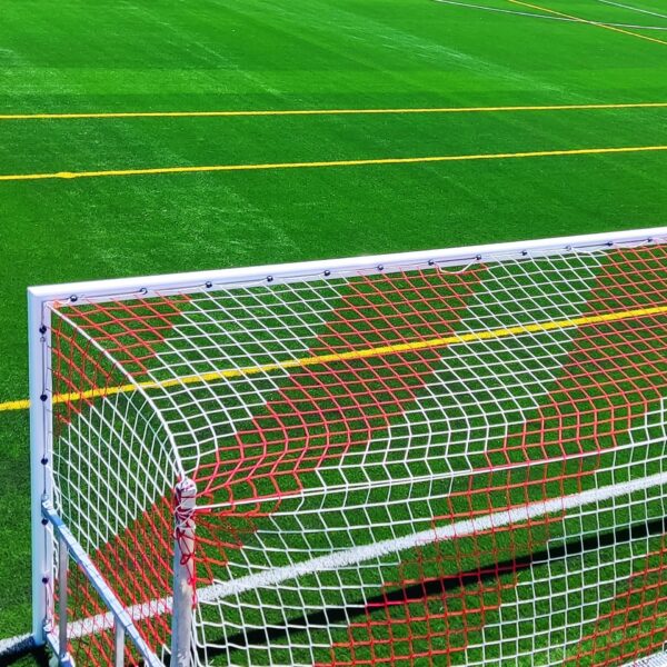 JUEGO PORTERÍAS ALUMINIO FÚTBOL 7  120X100 MM ABATIBLES CON ARQUILLOS GALVANIZADOS EN CALIENTE