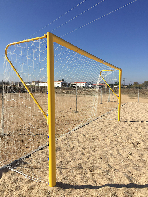 JUEGO PORTERÍAS FÚTBOL-PLAYA METÁLICAS 100MM
