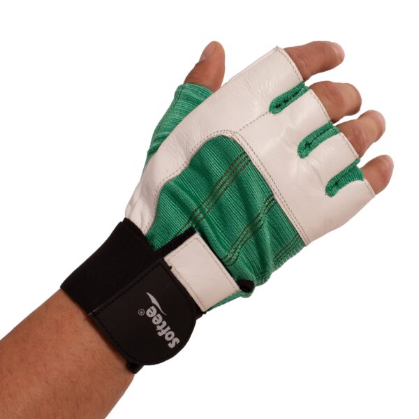 par de guantes spandex blanco verde PAR DE GUANTES SPANDEX