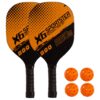 SET DE 2 PALAS PICKLEBALL MADERA CON 4 PELOTAS