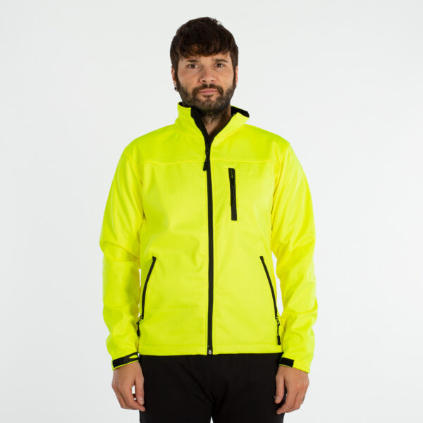 softshell jacket softee regis hombre amarillo flúor 3 SOFTSHELL JACKET SOFTEE REGIS HOMBRE