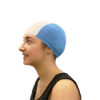 gorro natación poliéster softee senior celeste blanco GORRO NATACIÓN POLIÉSTER SOFTEE SENIOR