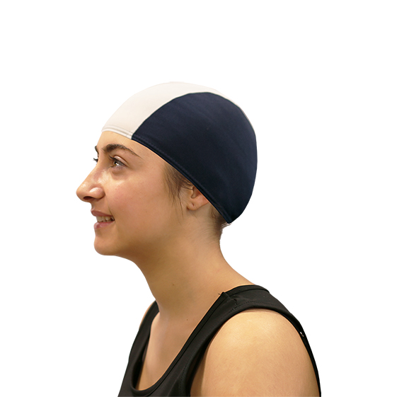 gorro natación poliéster softee senior marino blanco GORRO NATACIÓN POLIÉSTER SOFTEE SENIOR