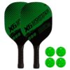SET DE 2 PALAS PICKLEBALL MADERA CON 4 PELOTAS