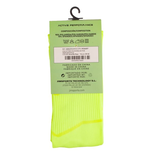calcetines de running softee active performance amarillo flúor 3 CALCETINES DE RUNNING SOFTEE ACTIVE PERFORMANCE