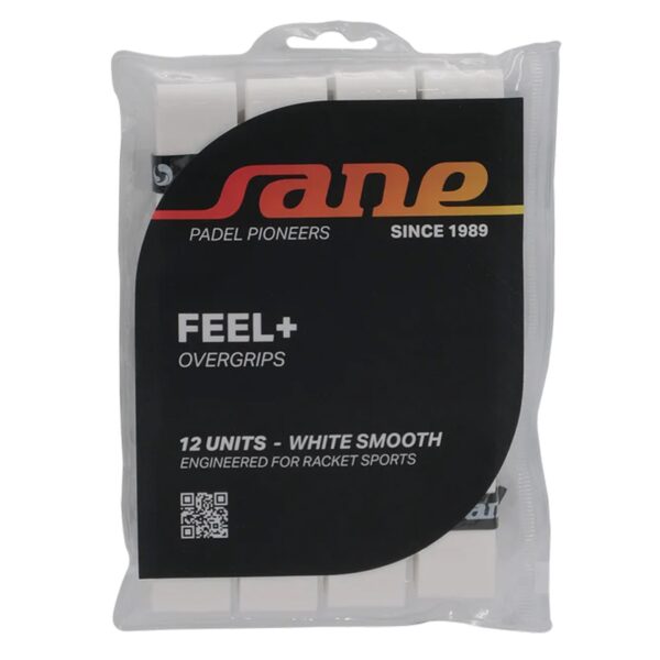 BLISTER DE 12 OVERGRIPS SANE LISOS BLANCOS