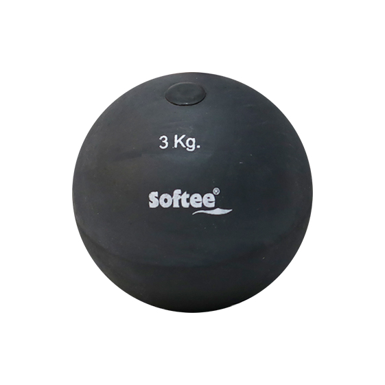 peso lanzamiento de caucho softee 1 kg negro PESO LANZAMIENTO DE CAUCHO SOFTEE