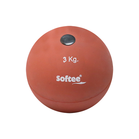 peso lanzamiento de caucho softee 3 kg rojo PESO LANZAMIENTO DE CAUCHO SOFTEE