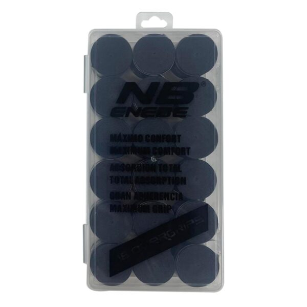 pack de 18 overgrips lisos enebe negro PACK DE 18 OVERGRIPS LISOS ENEBE