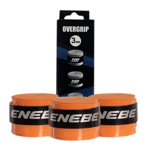 pack de 3 overgrips lisos enebe naranja fluor PACK DE 3 OVERGRIPS LISOS ENEBE
