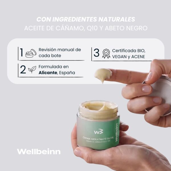 CREMA FACIAL CÁÑAMO Y Q10