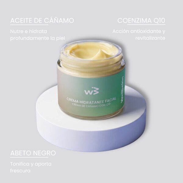 CREMA FACIAL CÁÑAMO Y Q10