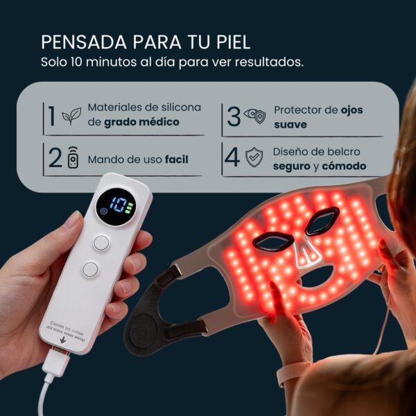 MÁSCARA DE LUZ ROJA - REDINN MASK